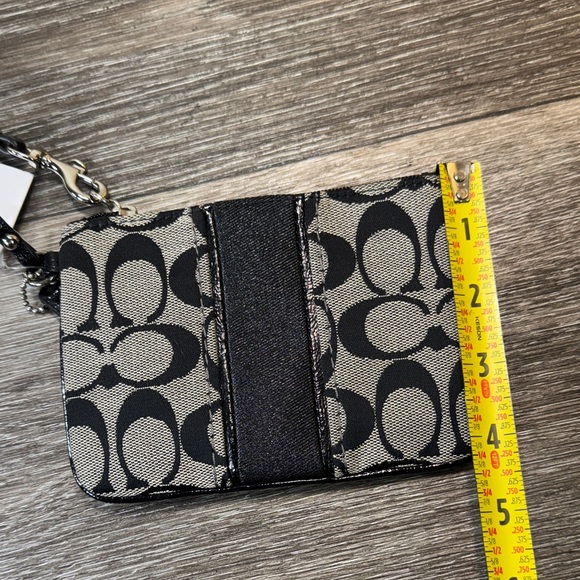Coach Black and Gray Signature Wristlet - Picture 6 of 6
